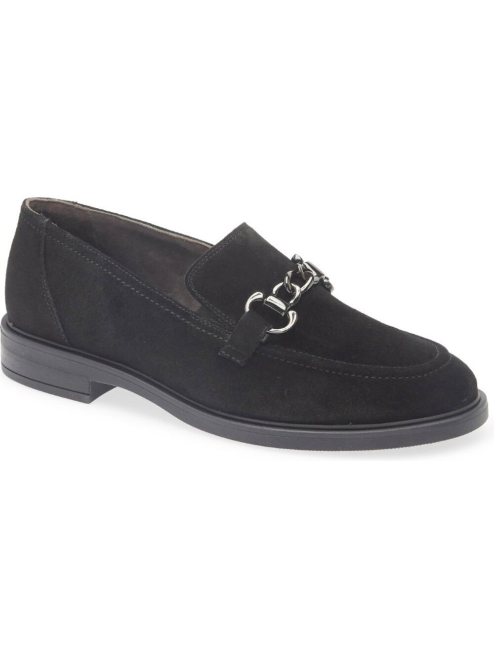 $490 PAUL GREEN Brittany Bit Loafer SHOES BLACK SOFT SUEDE 8 US (TF3)